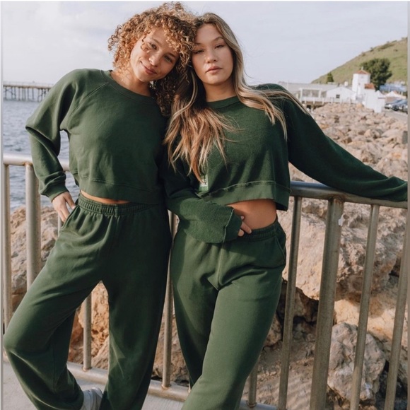 Daily Drills Tops - Daily Drills reversible cropped sweatshirt